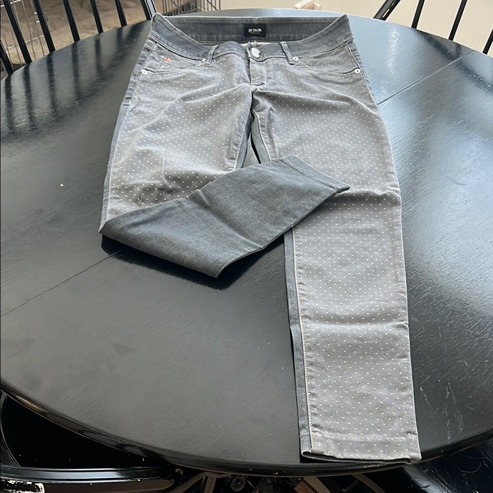 Gray Polka Dot Jeans